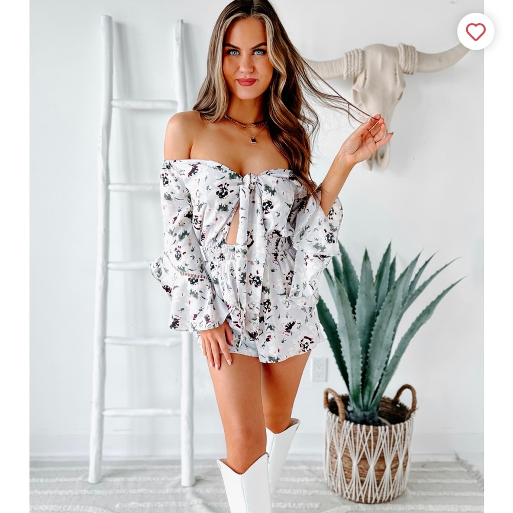Floral Day Dream Cut Out Floral Romper